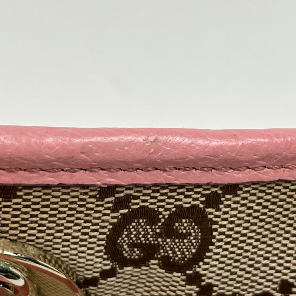 Gucci Eclipse Handbag GG canvas pink leather trim - Picture 4 of 7
